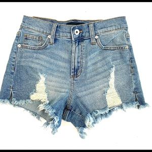 Kendall and Kylie Mid rise Icon Distressed Short